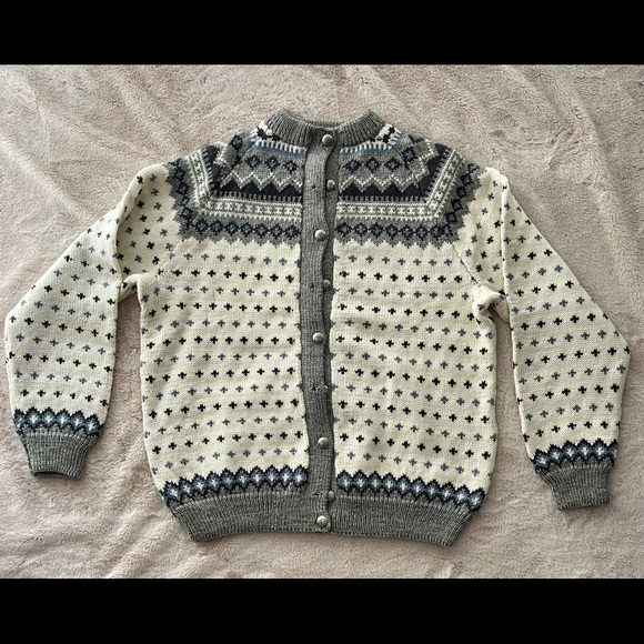 David I. Pike Vintage Norwegian Wool Cardigan Size ~ Medium Made in Norway - Picture 1 of 11